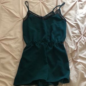 Dark green/teal romper